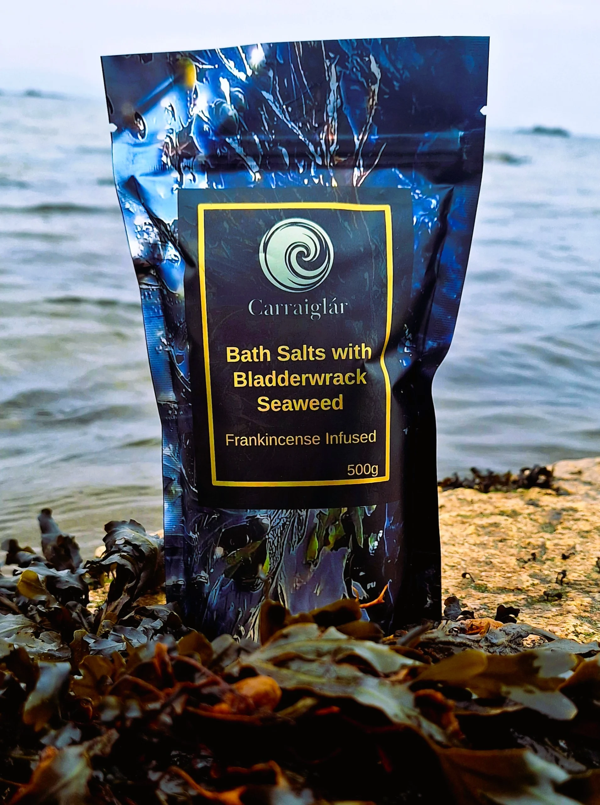 Bath Salts with Bladderwrack Seaweed - Frankincense Infused (500g) {{brizy_dc_image_alt entityId=